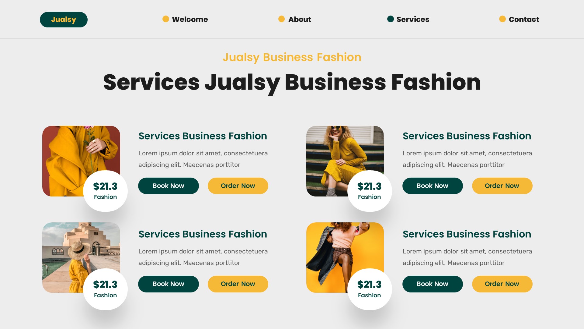 Jualsy - Business Fashion Powerpoint Template, Presentation Templates
