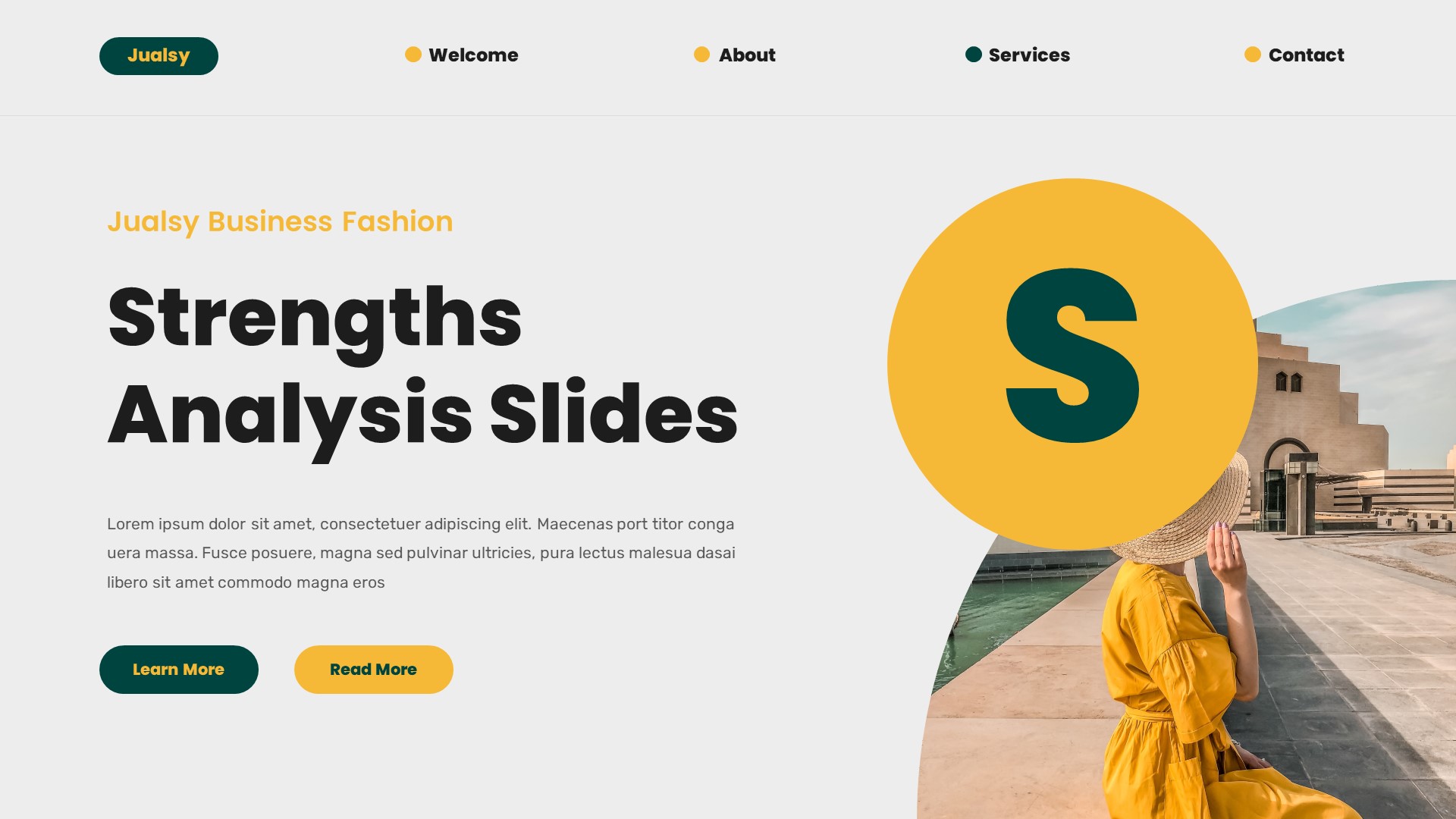 Jualsy - Business Fashion Powerpoint Template, Presentation Templates