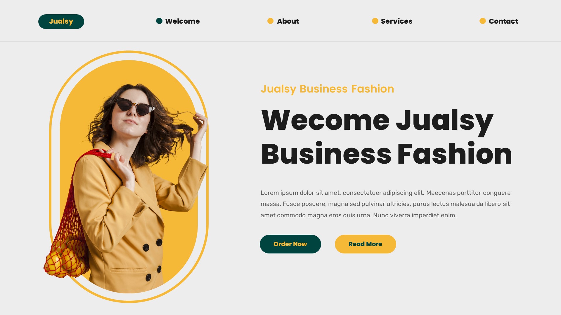 Jualsy - Business Fashion Powerpoint Template, Presentation Templates