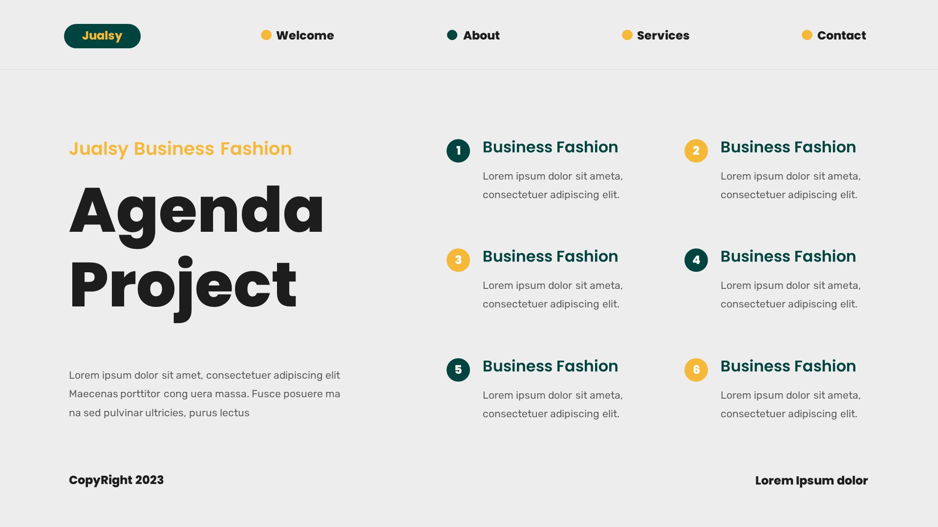 Jualsy - Business Fashion Powerpoint Template, Presentation Templates