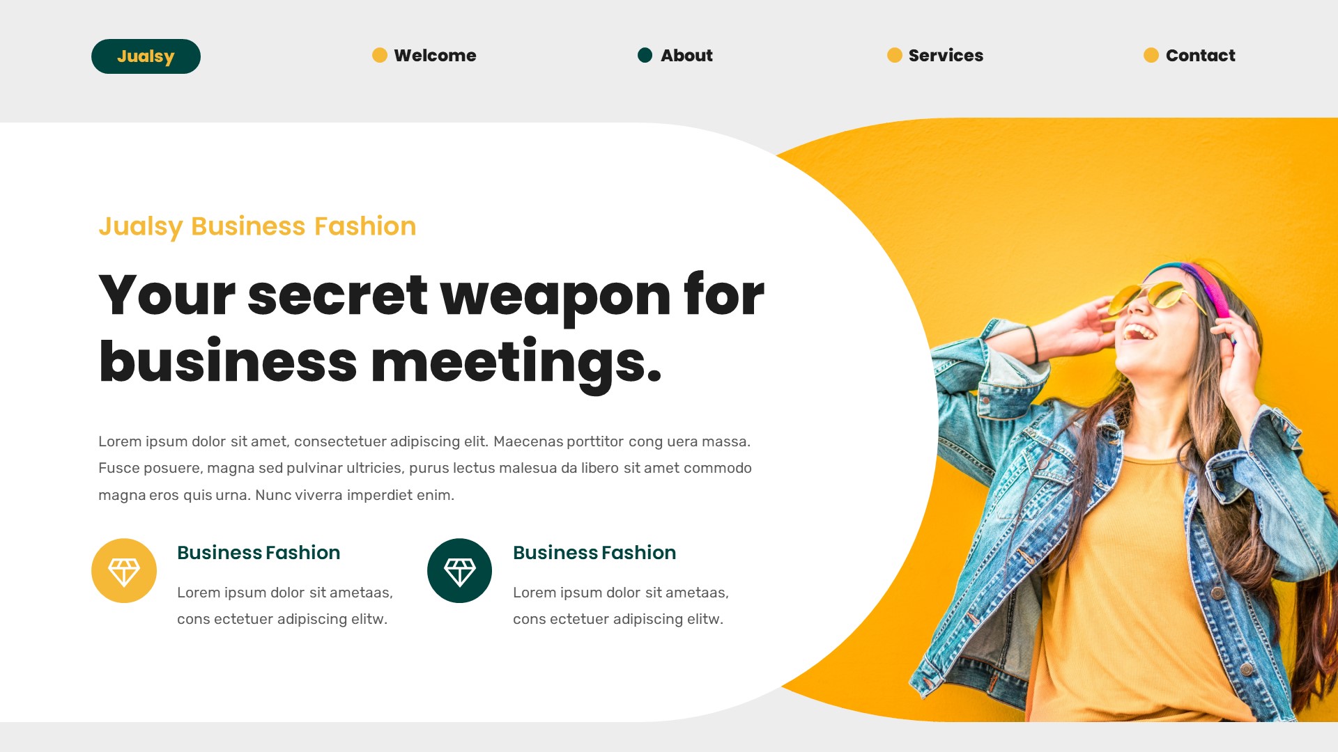Jualsy - Business Fashion Powerpoint Template, Presentation Templates