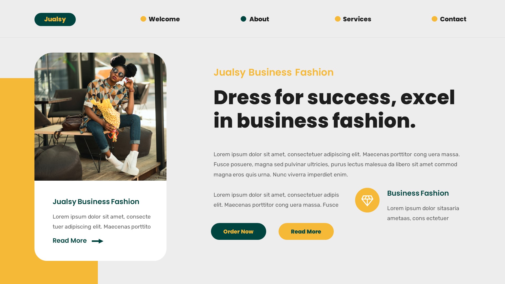 Jualsy - Business Fashion Powerpoint Template, Presentation Templates