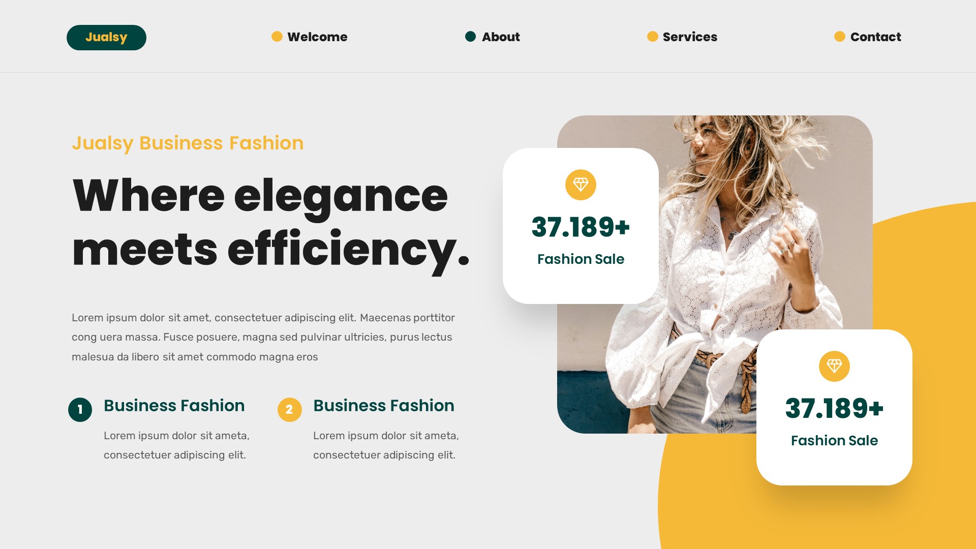 Jualsy - Business Fashion Powerpoint Template, Presentation Templates