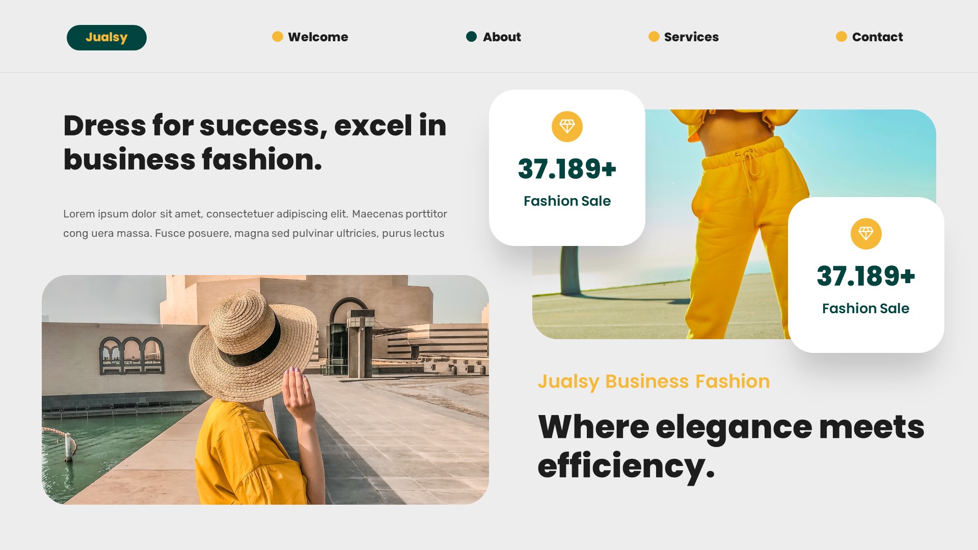 Jualsy - Business Fashion Powerpoint Template, Presentation Templates
