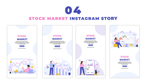 Stock Market 2d Character Instagram Story