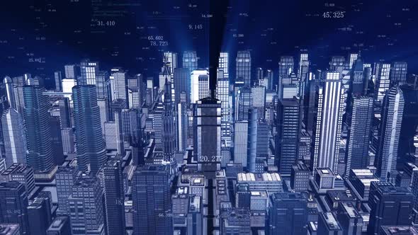 Shuttle Of High Rise Buildings In Science And Technology City alt