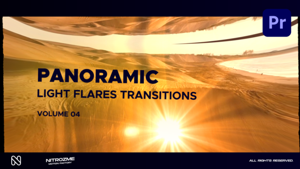 Light Flares Panoramic Transitions Vol. 04 for Premiere Pro