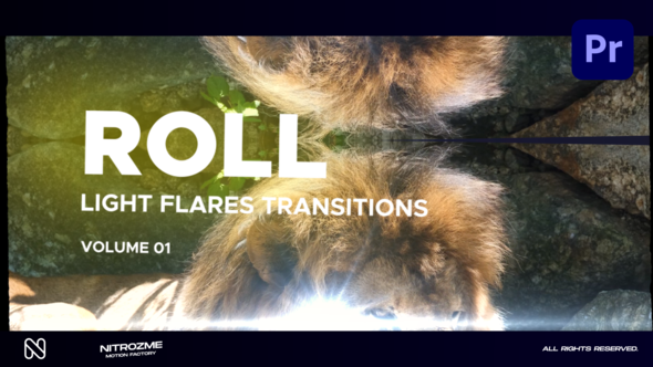 Light Flares Roll Transitions Vol. 01 for Premiere Pro