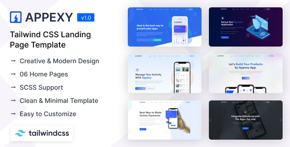 Appexy - Tailwind CSS Landing Page Template