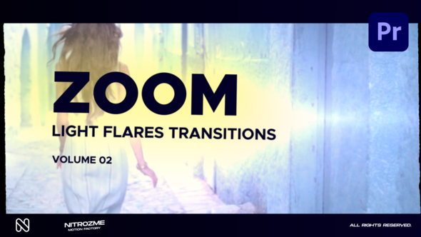 Light Flares Zoom Transitions Vol. 02 for Premiere Pro