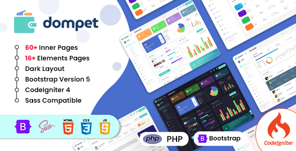 [DOWNLOAD]Dompet - Payment CodeIgniter Admin Dashboard Template