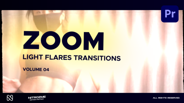 Light Flares Zoom Transitions Vol. 04 for Premiere Pro