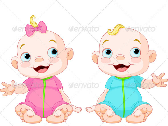 Smiling Twins - People Characters