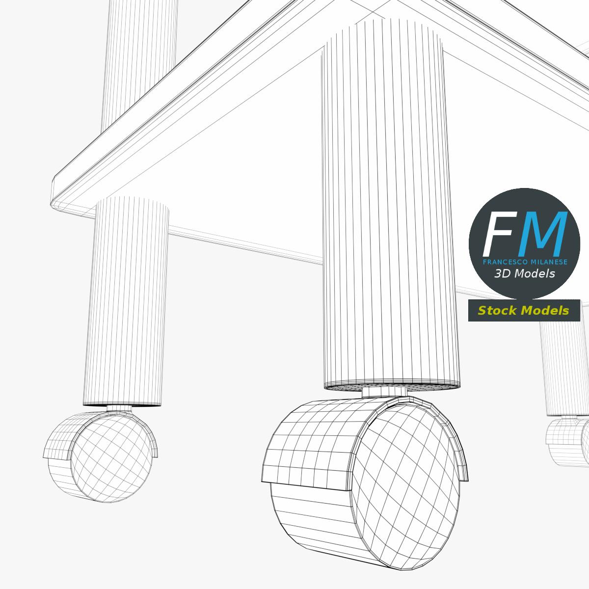 Wooden utility cart by 3DOcean