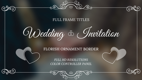 Wedding Invitation Overlays | Premiere Pro