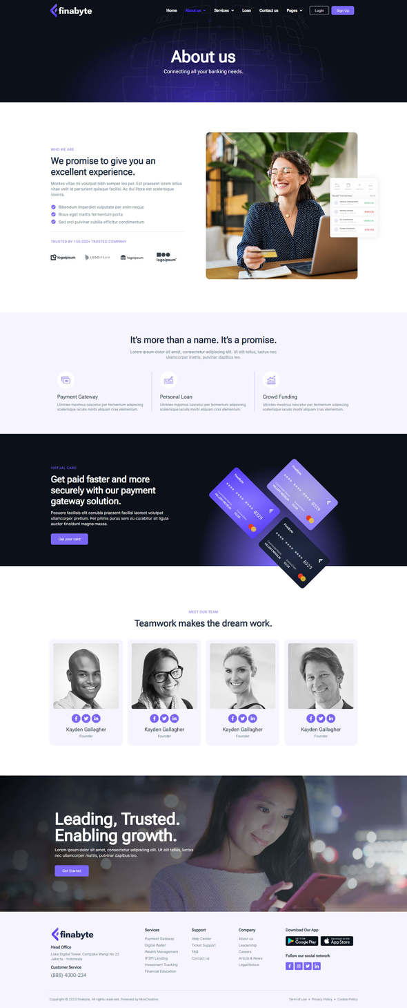 Finabyte - Saas & Fintech Startup Elementor Template Kit By Moxcreative