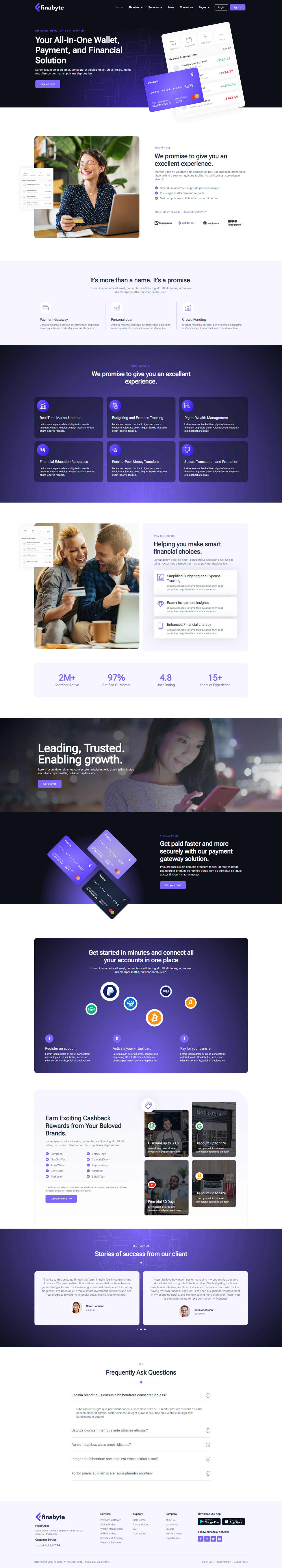 Finabyte Saas And Fintech Startup Elementor Template Kit By Moxcreative