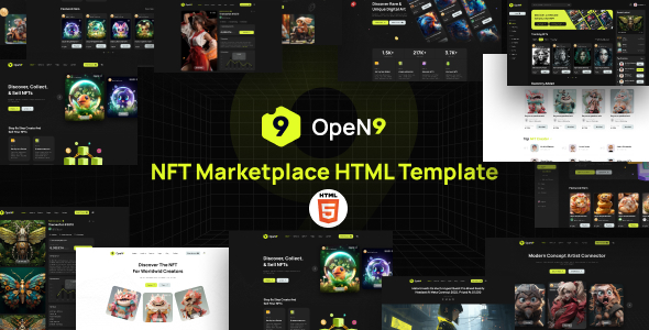 Open9 | NFT Marketplace HTML Template