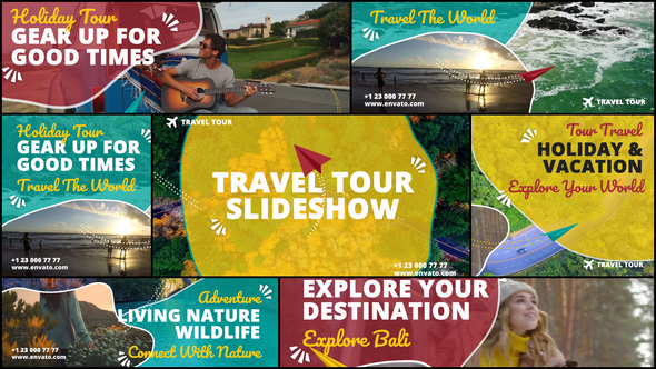 Travel Tour Slideshow Elements template preview