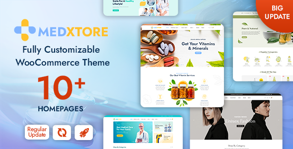 MedXtore – Fashion, Medical, Beauty Cosmetic and Fitness Elementor WooCommerce Theme