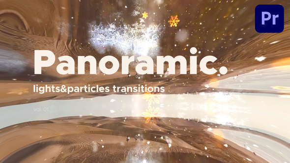 Lights & Particles Panoramic Transitions for Premiere Pro Vol. 01