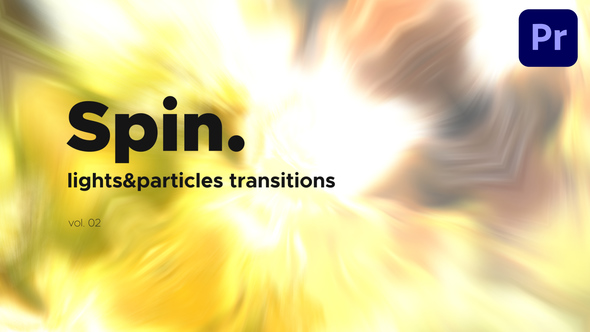 Lights & Particles Spin Transitions for Premiere Pro Vol. 02