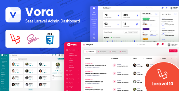 Vora - Saas Admin Dashboard Laravel 10.x Template