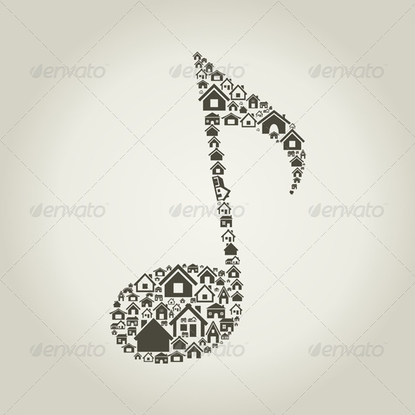 House the note - Miscellaneous Vectors