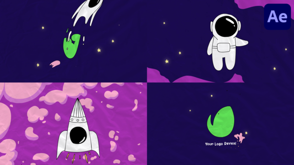 Spaceman Logo Opener for After Effects