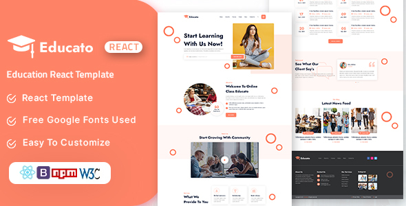 Educato - Online Education React Template