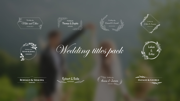 Wedding Titles  AE Titles template preview