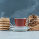 A cup of coffee with various nuts and cookies - PhotoDune Item for Sale