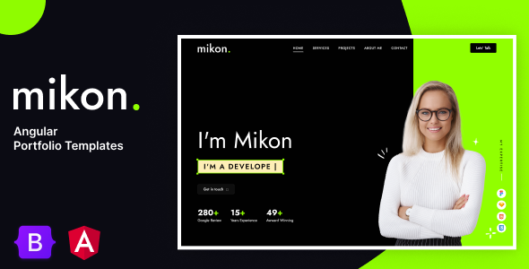 Mikon – Angular Personal Portfolio Template