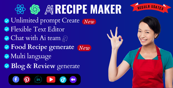 [DOWNLOAD]Ai recipe maker - Open AI Blog & review writing tool | ChatGPT AI Writing Assistant | Ai chatbot