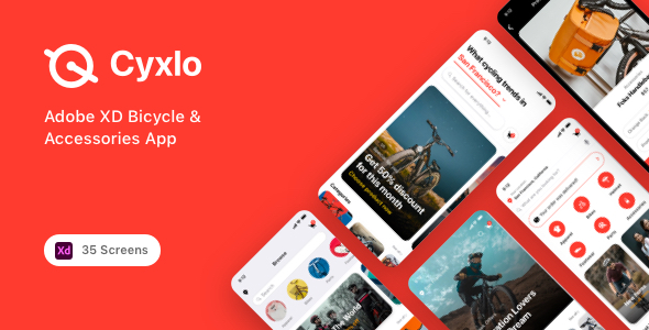 Cyxlo - Adobe XD Bicycle & Accessories App