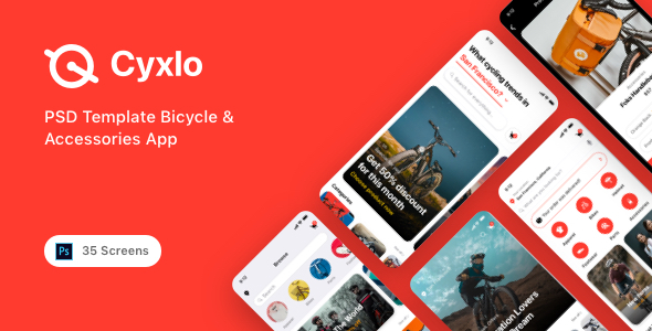 Cyxlo - PSD Template Bicycle & Accessories App