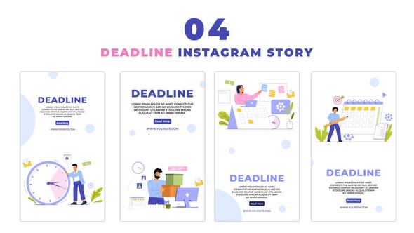 Deadline Flat Vector Instagram Story