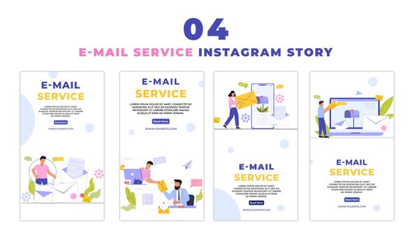 E-Mail Service Eye Catching Character Instagram Story