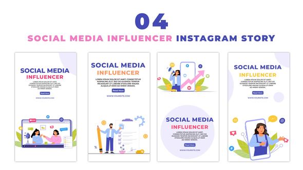 Social Media Influencer Podcast Interviewer 2D Character Instagram Story