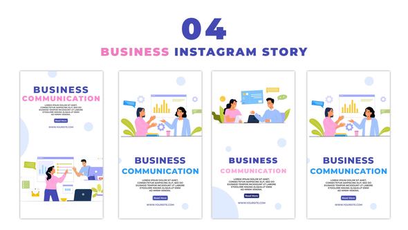 Eye Catching Business Communication Character Instagram Story
