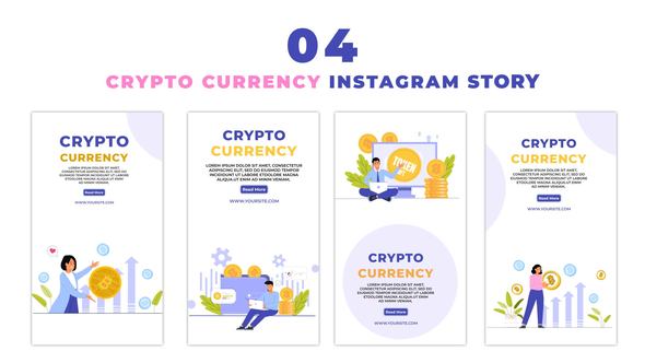Cryptocurrency Investors Premium Vector Instagram Story