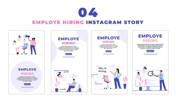 Employee Hiring 2D Character Instagram Story