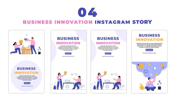 Business Innovation Flat Vector Instagram Story