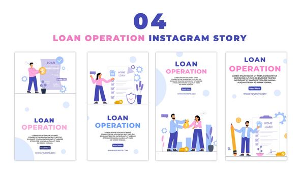 Loan Operation Flat Vector Instagram Story