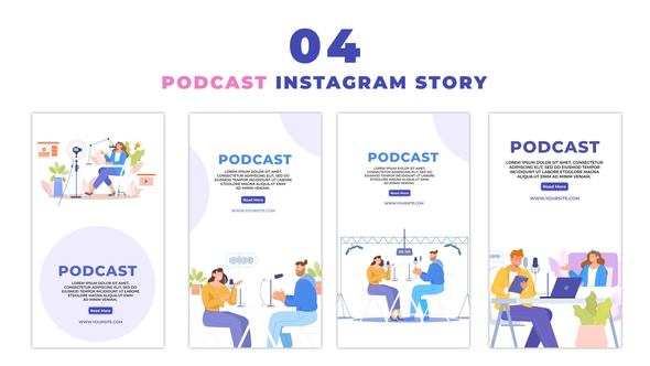 Podcast Interviewer Premium Vector Instagram Story