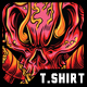 Meltdown Skull T-Shirt Design Template
