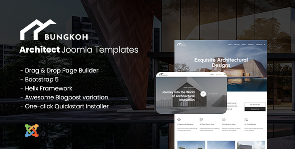 Bungkoh - Modern Joomla Template for Architects Portfolio