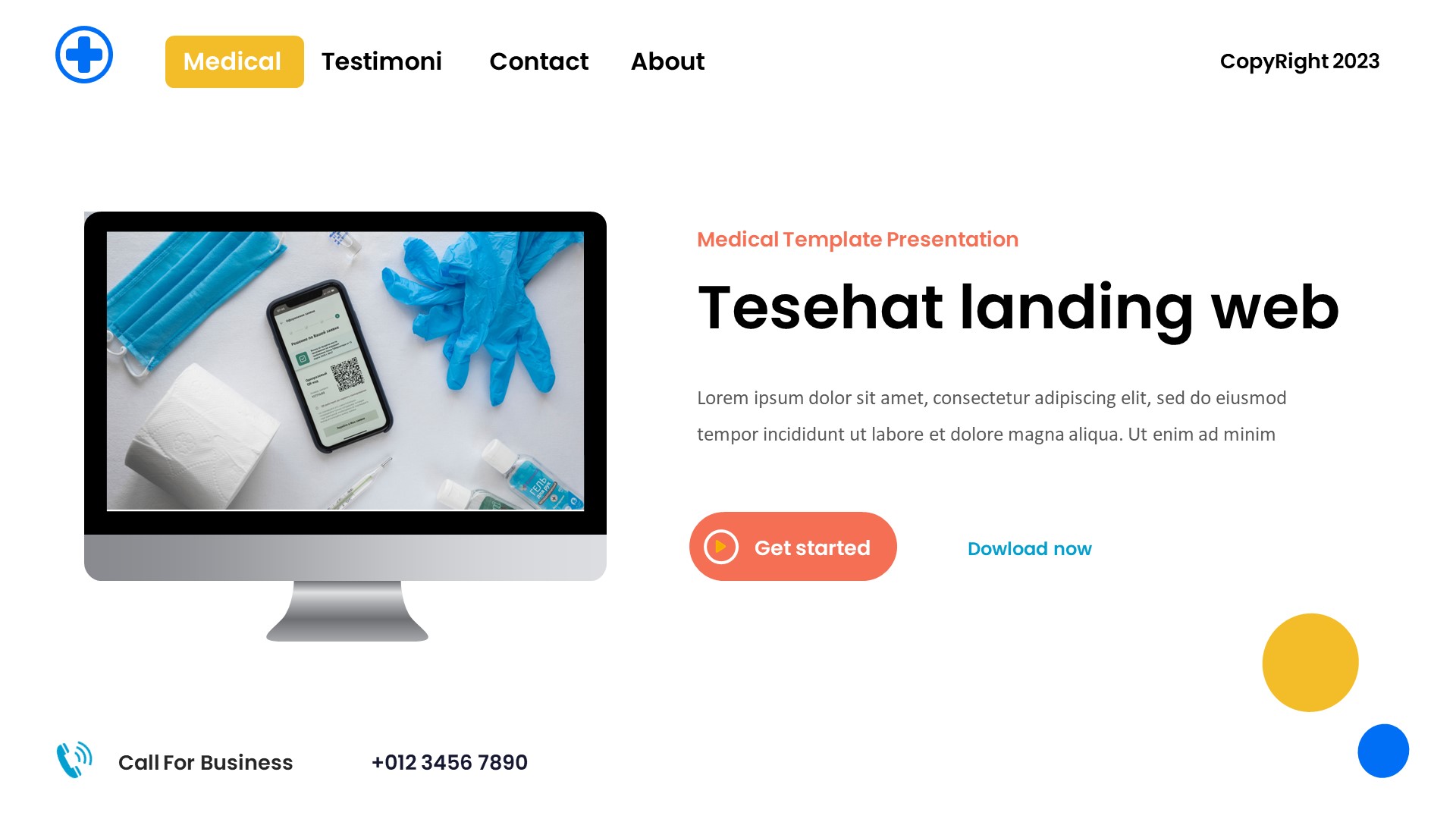 Tesehat - Medical and Dentist Powerpoint Template, Presentation Templates