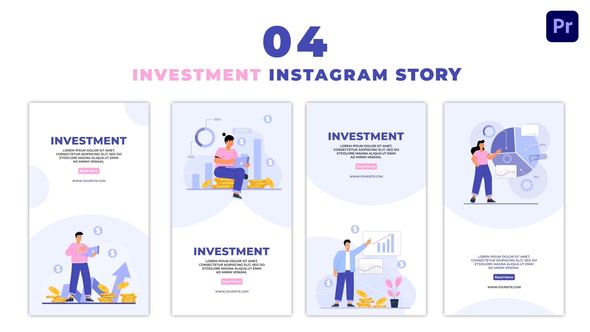 2D Character Analyzing Investment Instagram Story