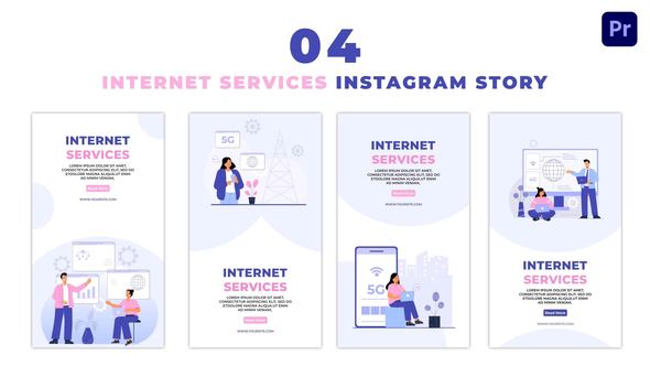 Internet Services and User 2D Vector Instagram Story